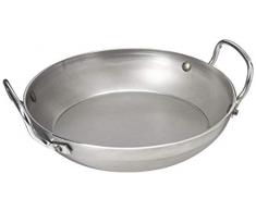 Paderno World Cuisine A4172320 Paella-Pfanne, 17,8 cm, silberfarben