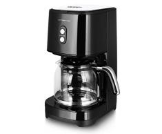 Emerio CME-121593 Filter Kaffeemaschine mit AROMA BOOST für den besonderen Geschmack, entnehmbarer Dauerfilter, RETRO Schwarz