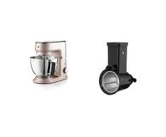 WMF Küchenminis Küchenmaschine One for All (430 Watt, Cromargan-Rührschüssel 3 L) powder rose + WMF Profi Plus Gemüseschneider