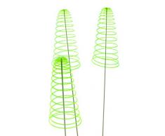 Garten Bronder e.K. 10117 SunSpiro - Sonnenspirale, 3-er Set Durchmesser 20 cm, Länge circa 50 cm inklusive Aluminiumstab 1 m, Made in Germany, grün