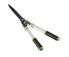 Xclou Garden Heckenschere, Gartengerät zum Schneiden und Stutzen, Buschschere mit Wellenschliff und antihaftbeschichtete Klingen, grün, 62 x 19.5 x 2 cm, 126883