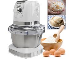 Syntrox Germany KM-600W Küchenmaschine Knetmaschine Mixer, Edelstahl-Behälter, 4 Liter, creme