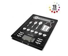 SALTER digitale Waage für die Küche, einzigartiges Design, elektronische Waage zum Wiegen von Lebensmitteln, einfach zu reinigen, ideales Geschenk zum kochen & backen, grafik