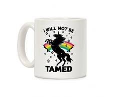 I Will Not Be Tamed weiß 11 Unze Keramik Kaffee Becher von lookhuman
