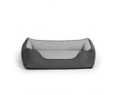 R Rexproduct Soft Premium Hundebett Haustierbett Hundesofa Reißverschluss Abnehmbarer Bezug Waschbar Antirutsch Grau-Melange XXL (84x114x25 cm)