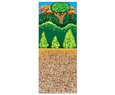 Beistle 8-Bit Tafelaufsatz Wald, Hintergrund 4 by 30-Feet mehrfarbig