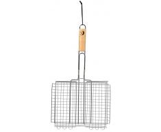 Best Sporting Grillkorb mit Holzgriff, 31 x 24 x 6 cm, verstellbar