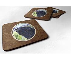 Caroline s Treasures ss8420fc Mops Schaumstoff Untersetzer (4 Stück), 8,9 cm H x 8,9 cm W, multicolor