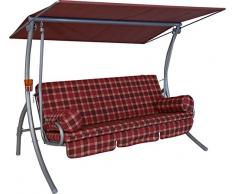Angerer Dream Hollywoodschaukel 3-Sitzer Design Rio, bordeaux, 210 x 145 x 160 cm, 1941/052/39