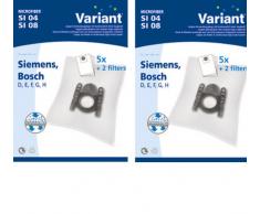 10 Staubsaugerbeutel SI08 fÃ¼r Bosch BSG71666, VSZ31455, BSG62010