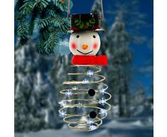 ABC Home Garden Solarhängeleuchte ❄ ❄ Solarleuchte Schneemann ❄ ✔ EIN- & Ausschalter ✔ solarbetrieben ✔ Lichtsensor, Mehrfarbig