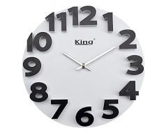 King Home O1673001 Wanduhr 3D Durchmesser 30 x 5 cm