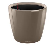 Lechuza 16025 CLASSICO Premium LS 21 Herausnehmbarer Pflanzeinsatz mit patentiertem Griffrahmen, Taupe Hochglanz, Hochwertiger Kunststoff, Inkl. Bewässerungssystem, Für Innenraumbegrünung