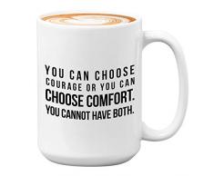 Kaffeetasse mit inspirierendem Brene braun, 425 ml, Keramik, Teetasse, Matter Courage, einzigartiges Zitat, Geschenkidee für Lehrer, Chemie, Labor, Techniker, Chemie, Chemie, Chemie, Chemie, Chemie, Chemie, Techniker, chem