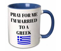 3dRose 265947_6 Mug Becher, keramik, blau/weiß