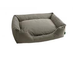 HUNTER Vancouver Hundesofa, Hundebett, Wendekissen, wasserabweisend, Outdoor-geeignet, S, grau