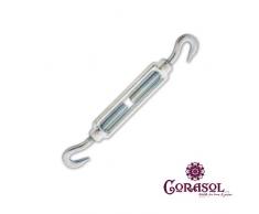 Corasol 19TB Spannschraube, Haken beidseitig, 200-290 mm, verzinkter Stahl, Zubehör für Sonnensegel, verzinkt (1 Stück)