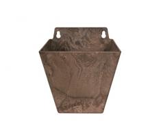 Artstone Wandtopf Pflanzgefäß Ella, frostbeständig und leichtgewichtig, 14 x 12 x 16 cm, braun