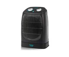 Cecotec Ready Warm 9550 Rotate Force Vertikal Rotierender Heizlüfter 90º 2000 W Sommermodus Oszillation 2 Winterheizmodi Frostwächter 15 M² Leise Überhitzungs Und Kippschutz Schwarz Silber Aquamarin