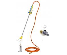 GLORIA Thermoflamm BIO Professional PLUS SET - Gas Abflammgerät | Leistungsstark & langlebig | für große Flächen | Druckgasflaschen-Anschluss | Unkrautbrenner für den unkrautfreien Garten und Gehweg