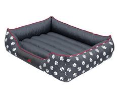 Hobbydog PRELSZ2 Hundebett Hundesofa Hundekorb Tierbett Prestige mit Pfoten, Größe XL, 85 x 65 cm, grau