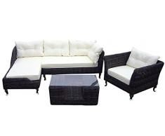 Baidani 10a00010 Sitzgruppe Romance, Graubraun