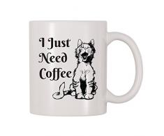 4 All Times I Just Need Kaffee Gähnendes Cat Becher 11 Oz weiß