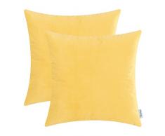Kissenbezüge, Kissenhülle CaliTime 2 Stück Kissen Werfen Kissen Abdeckungen Fälle Schutz Muscheln zum Couch Sofa Schlafzimmer Zuhause Weihnachten Dekor (45cm x 45cm)