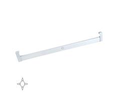 Emuca - Beleuchtung für Kleiderschrank oder Garderobe, Kleiderstange für Kleiderschrank mit 3,3W-12V DC LED-Leuchtmittel und Bewegungssensor, Matt eloxiert Aluminium, L 558-708mm