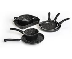 Molecuisine Töpfe und Pfannen 7 tlg. Set RockN Cook schwarz