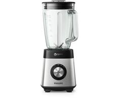Philips Standmixer Serie 5000 HR3571/90, 1000 W,ProBlend Crush Technologie mit 6 Klingen, Variable Geschwindigkeit + Pulse, Kapazität 2l, Glas Glas, Klinge aus Edelstahl