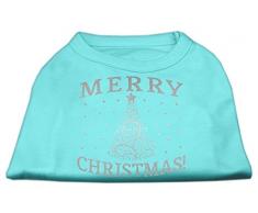 Mirage Pet Products Shimmer Weihnachtsbaum Pet Shirt, XXL, Aqua