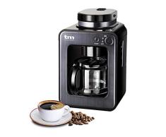 TM Electron Mini-Kaffeemaschine mit Kaffeemühle, 4 Tassen, für Kaffeebohnen, 600 W, waschbarer Filter graphitgrau