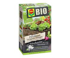 COMPO BIO Hochbeet Langzeit-Dünger für Gemüse, Obst, Kräuter und andere Hochbeet-Pflanzen, 5 Monate Langzeitwirkung, 750 g