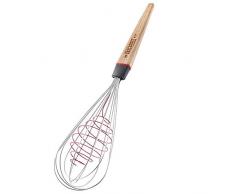 Bakehouse N Schneebesen aus Edelstahl mit Holz- und Nylon-Details.