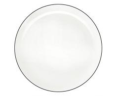 ASA Ligne Noire Teller Flach, Porzellan, Weiß, 26.5 cm