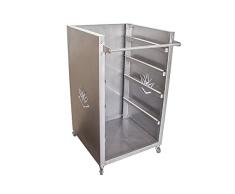 Funco Räder ohne Einsätze Edelstahl Beistellwagen 70x60x110 cm