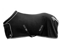 HKM Fleecedecke mit Kragen, schwarz, 145