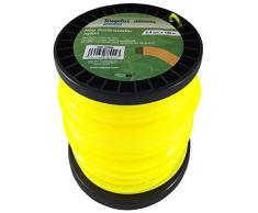 Riegolux 107666 Rasentrimmer, Nylon, quadratisch, Gelb, 2,4 mm x 100 m