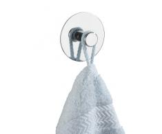 WENKO Turbo-Loc Wandhaken - Befestigen ohne bohren, Stahl, Ø6 cm, chrom