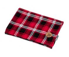 Petface Schmusetuch für Hunde, kariert, Fleece, Rot