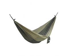 Rebecca Mobili Hängematte Outdoor Militärgrün Nylon Gewicht Max120 Kg Garten Camping - 275x136 cm (B x T) - Art. RE6312