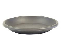 greemotion Blumentopfuntersetzer Anthrazit - Untersetzer Blumen mit 14 cm Durchmesser Höhe 2,1 cm - Pflanzkübel Untersetzer aus Kunststoff - Pflanzenuntersetzer rund - Pflanzen-Untertopf