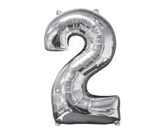 Anagram International 3195601 Folienballon, 66 cm, silberfarben