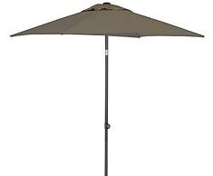 Dehner Sonnenschirm Andros, ca. 210 x 150 x 160 cm, Polyester, braun