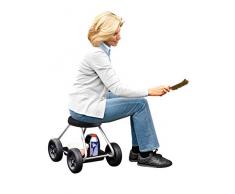 Wenko Rollsitz Secura, für Haushalt und Garten, 52 x 40 x 41 cm, silber