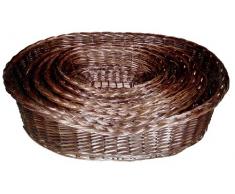 Karlie Korb aus Vollweide Dunkelbraun, mit Zopfrand 120 cm