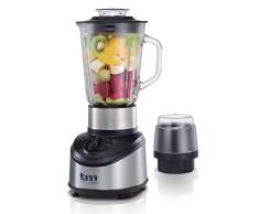 TM ELECTRON tmpba012 Standmixer 1,5L aus Glas, 500 W, Körper Kaffeemühle, Edelstahl