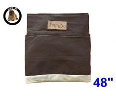 Ellie-Bo Ersatz gestreift Hundebett, 122 cm, 117 x 75 cm, 2 x große, braun/cremefarben