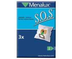 Menalux SOS-UP Universal Staubsaugerbeutel für die meisten Bürstsauger, 3 Stück